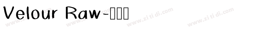 Velour Raw字体转换